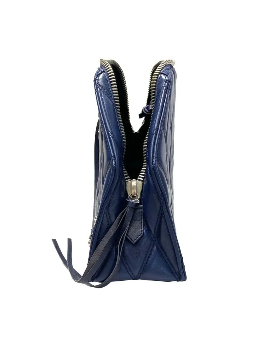 Balenciaga Clutch Navy Quilted Leather